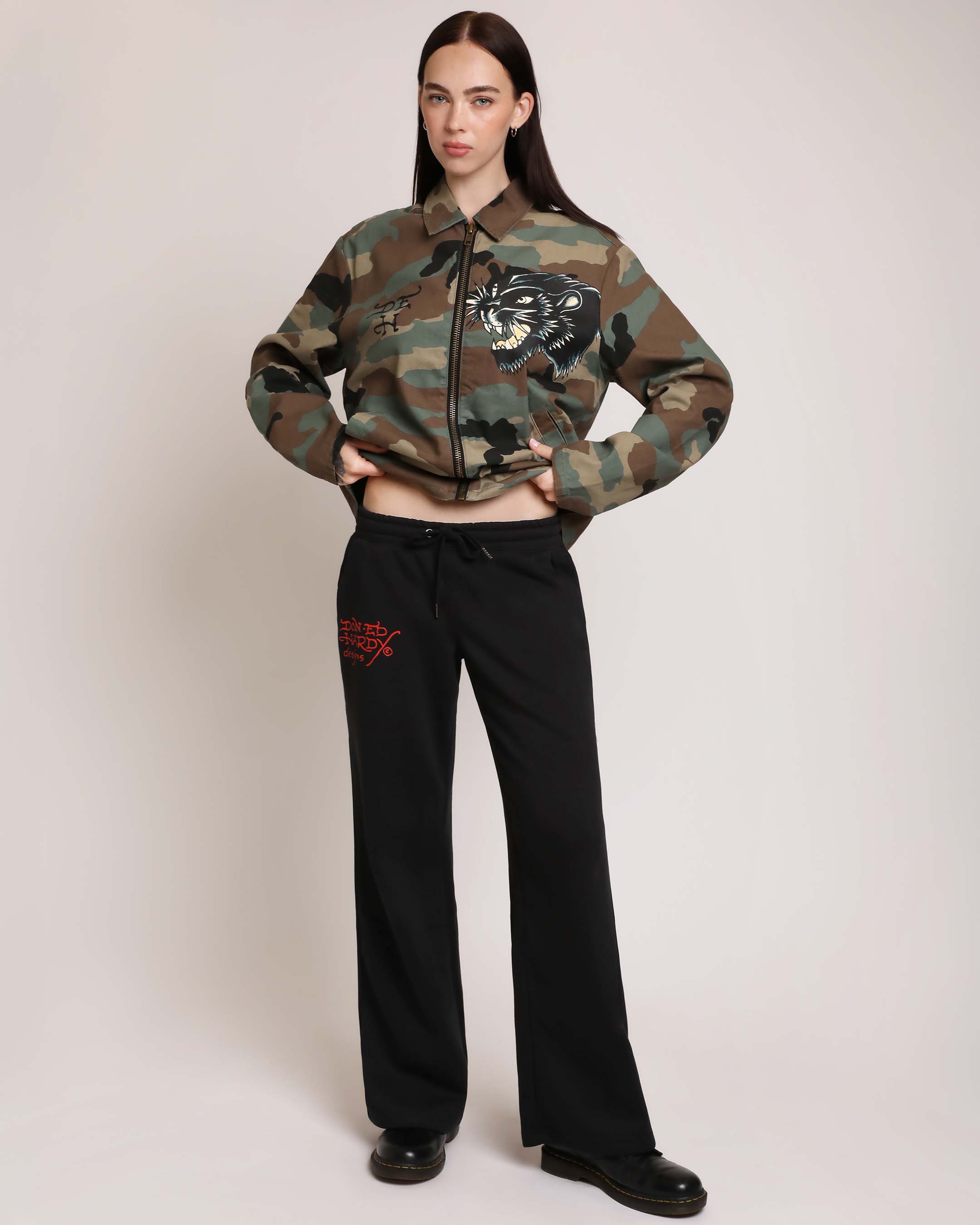 【極美品】H KARSEY FLARE PANTS Lサイズ LKS Skull Black Flared Sweatpant