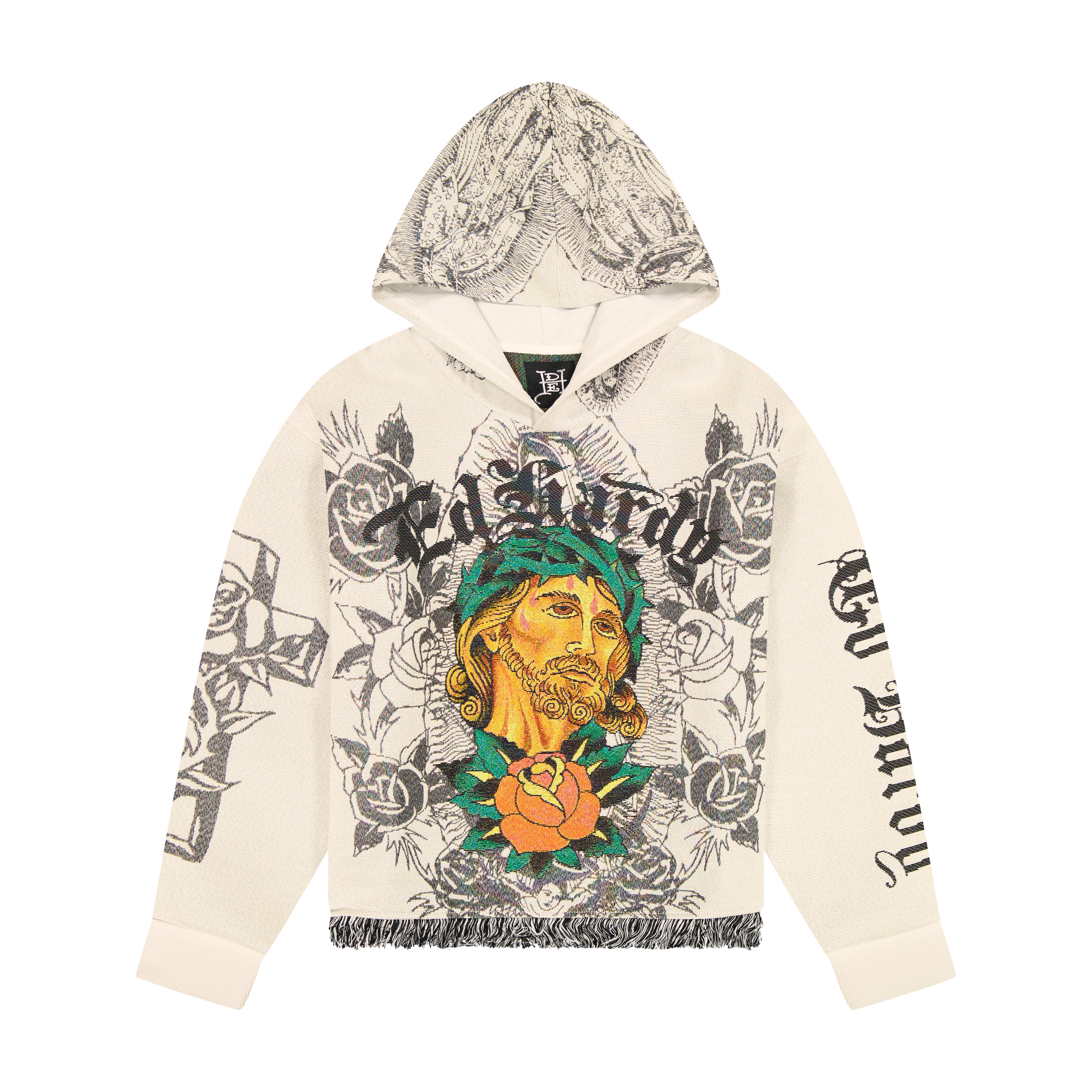 edhardyoriginals S / IVORY Mother of God Tapestry Hoodie