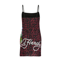 edhardyoriginals S / PINK LEOPARD Cobra Roses Mesh Dress