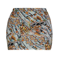 edhardyoriginals S / SKY Tiger Print Mesh Skirt