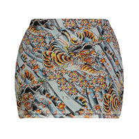 edhardyoriginals S / SKY Tiger Print Mesh Skirt