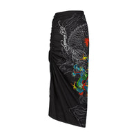 edhardyoriginals S / BLACK Dragon Print Mesh Maxi Skirt