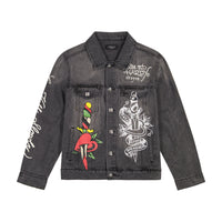 edhardyoriginals S / DARK GREY Heart Wings Unisex Trucker jacket