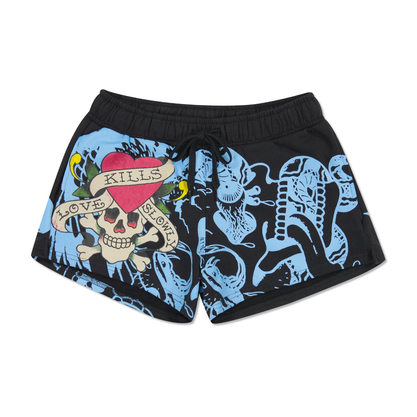 NYC Skull Fleece Sweatshort - edhardyoriginals