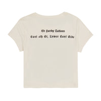 edhardyoriginals S / Ivory Flame Skull Baby Tee