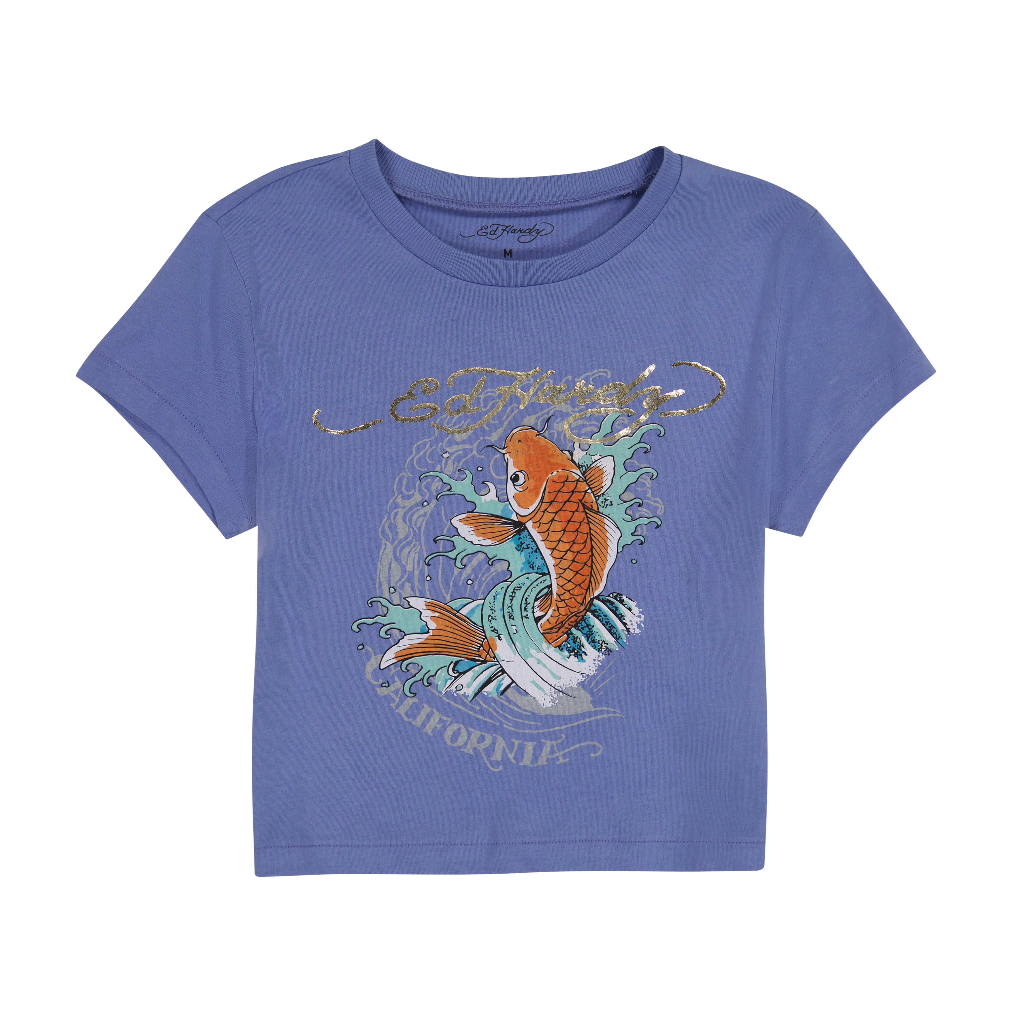 edhardyoriginals S / Pale Blue Cali Koi Baby Tee