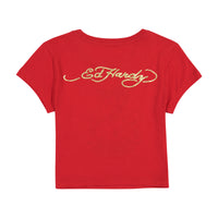 edhardyoriginals S / Red Flame Cobra Baby Tee