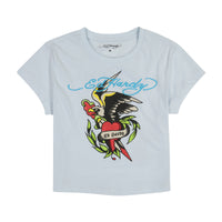 edhardyoriginals S / ARCTIC BLUE Eagle Heart Baby Tee