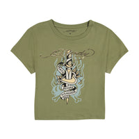 edhardyoriginals S / Olive Death Before Dishonor Baby Tee