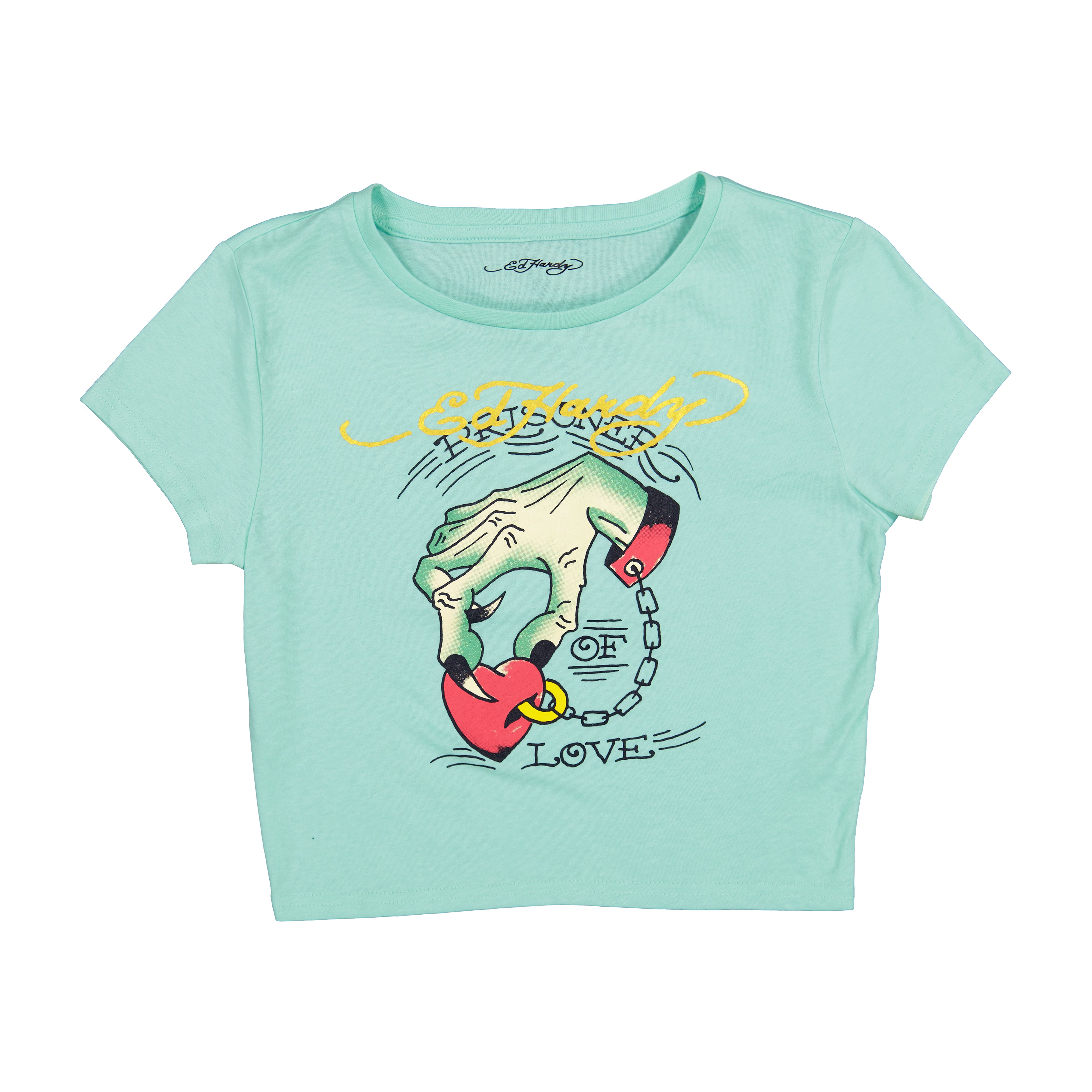edhardyoriginals XS / MINT Heart Hand Baby Tee