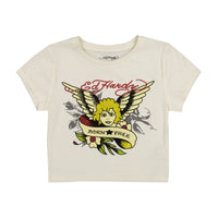 edhardyoriginals XS / IVORY Cherub Rhinestone Baby Tee