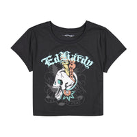 edhardyoriginals XS / BLACK Skull Butterfly Baby Tee