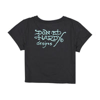 edhardyoriginals XS / BLACK Skull Butterfly Baby Tee