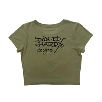edhardyoriginals XS / LT OLIVE 2 Hearts Baby Tee