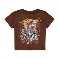 edhardyoriginals S / COCOA Koi Fish Baby Tee - Cocoa
