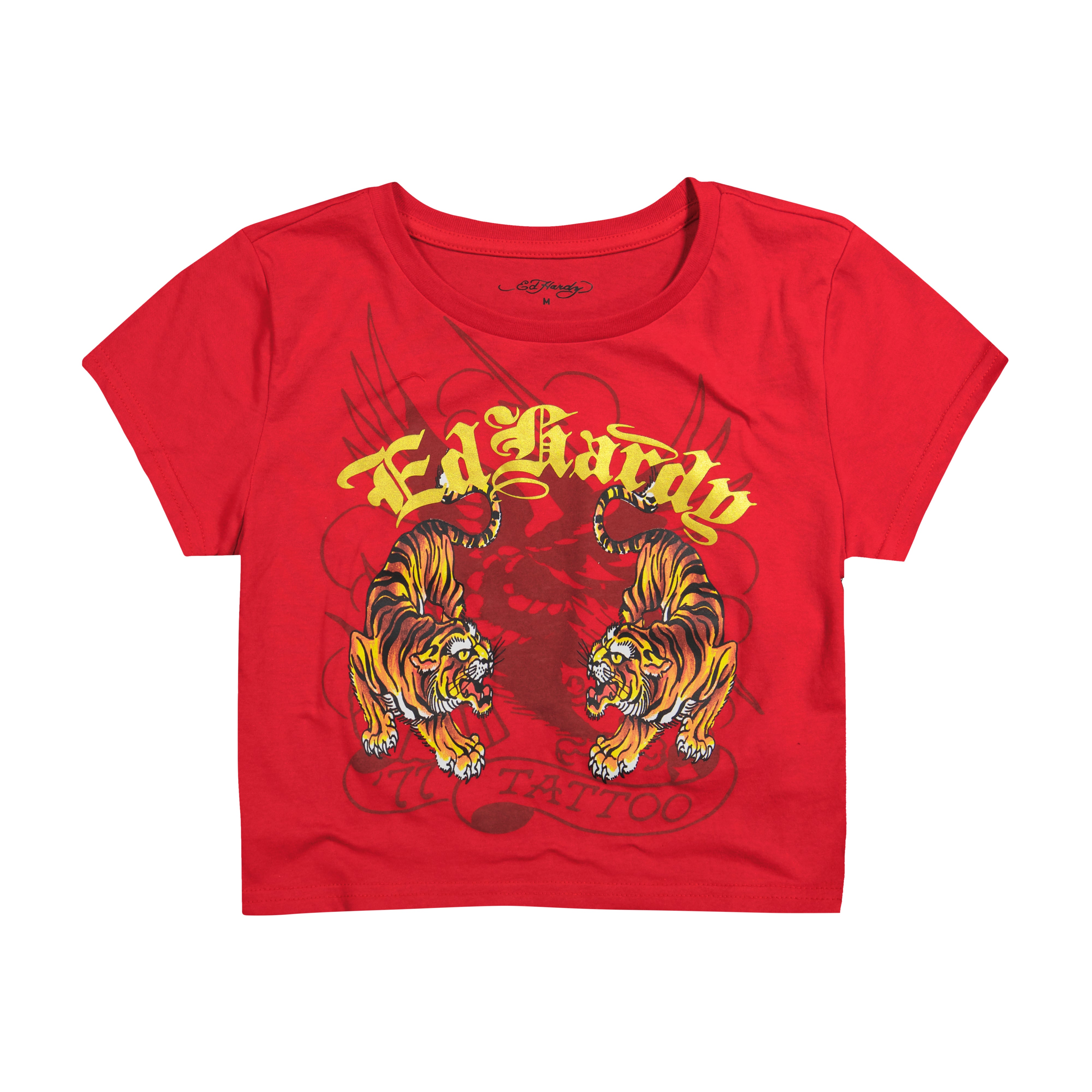 Crawling Tigers Baby Tee | Women's Y2K Baby Tee | Ed Hardy