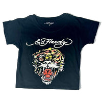 edhardyoriginals S / BLACK Retro Tiger Baby Tee