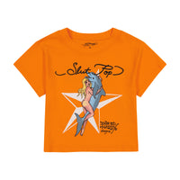edhardyoriginals S / ORANGE Dolphin Girl Baby Tee
