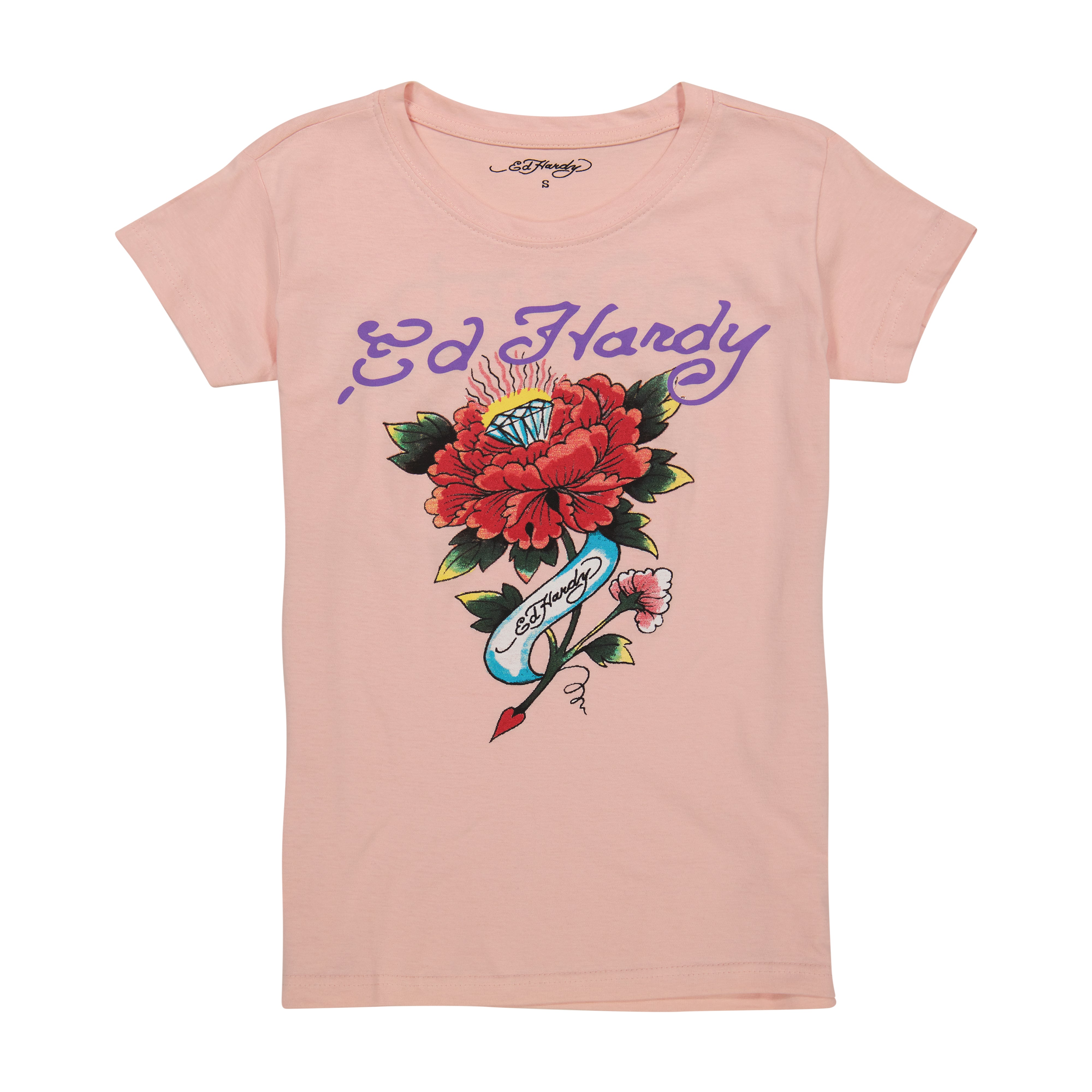 Diamond Flower Baby Fitted Tee - edhardyoriginals