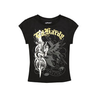 Snake Dagger Cap Sleeve Tee