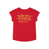 edhardyoriginals S / CHERRY Tiger Mountain Rhinestone Cap Sleeve Tee