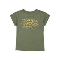 edhardyoriginals S / LT OLIVE Sailor Girl Cap Sleeve Tee