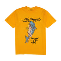 edhardyoriginals S/M / VTG Orange Oversized Dolphin Girl Tee