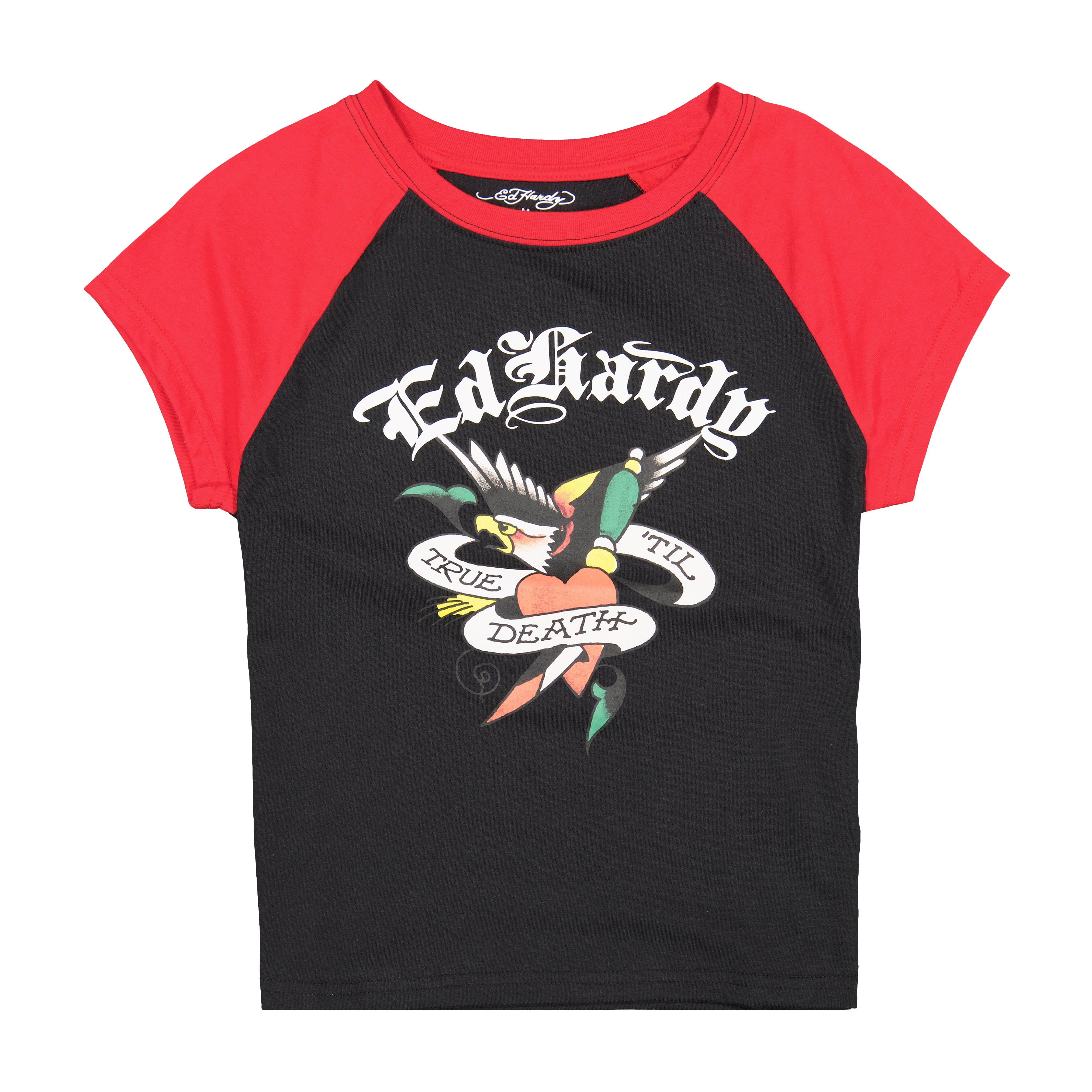 edhardyoriginals XS / BLACK / RED True Eagle Raglan Cap Sleeve Tee - Black/Red