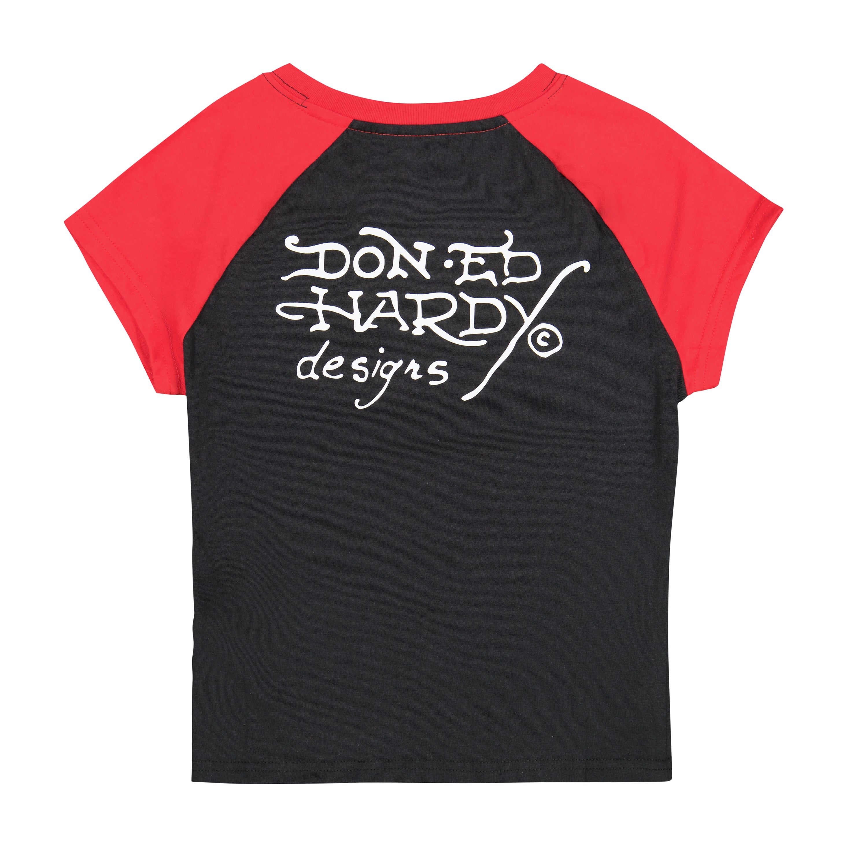 True Eagle Raglan Cap Sleeve Tee - Black/Red