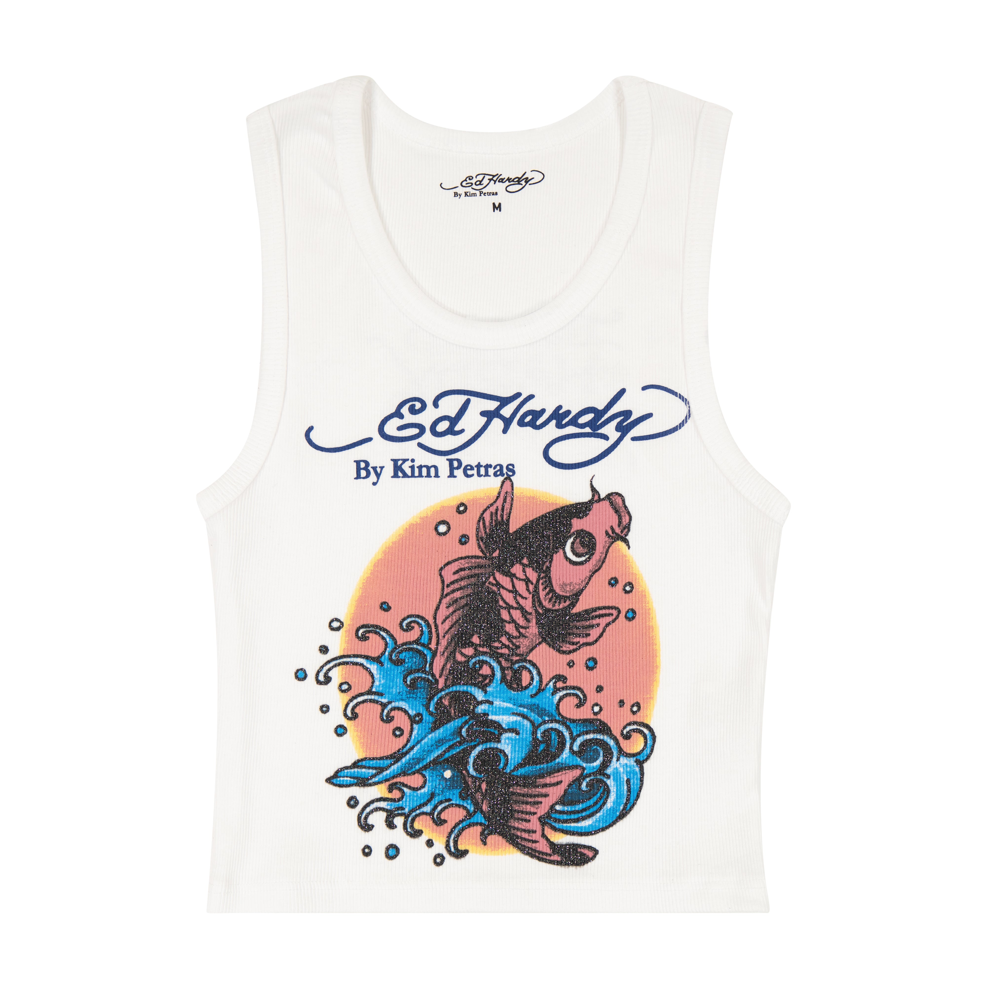 edhardyoriginals S / WHITE Koi Fish Tank Top