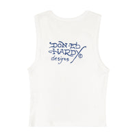 edhardyoriginals S / WHITE Koi Fish Tank Top