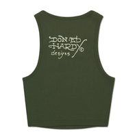 edhardyoriginals XS / Olive Dragon Heart Rib Knit Tank