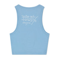 edhardyoriginals XS / Sky Rhinestone Fire Tiger Rib Knit Tank