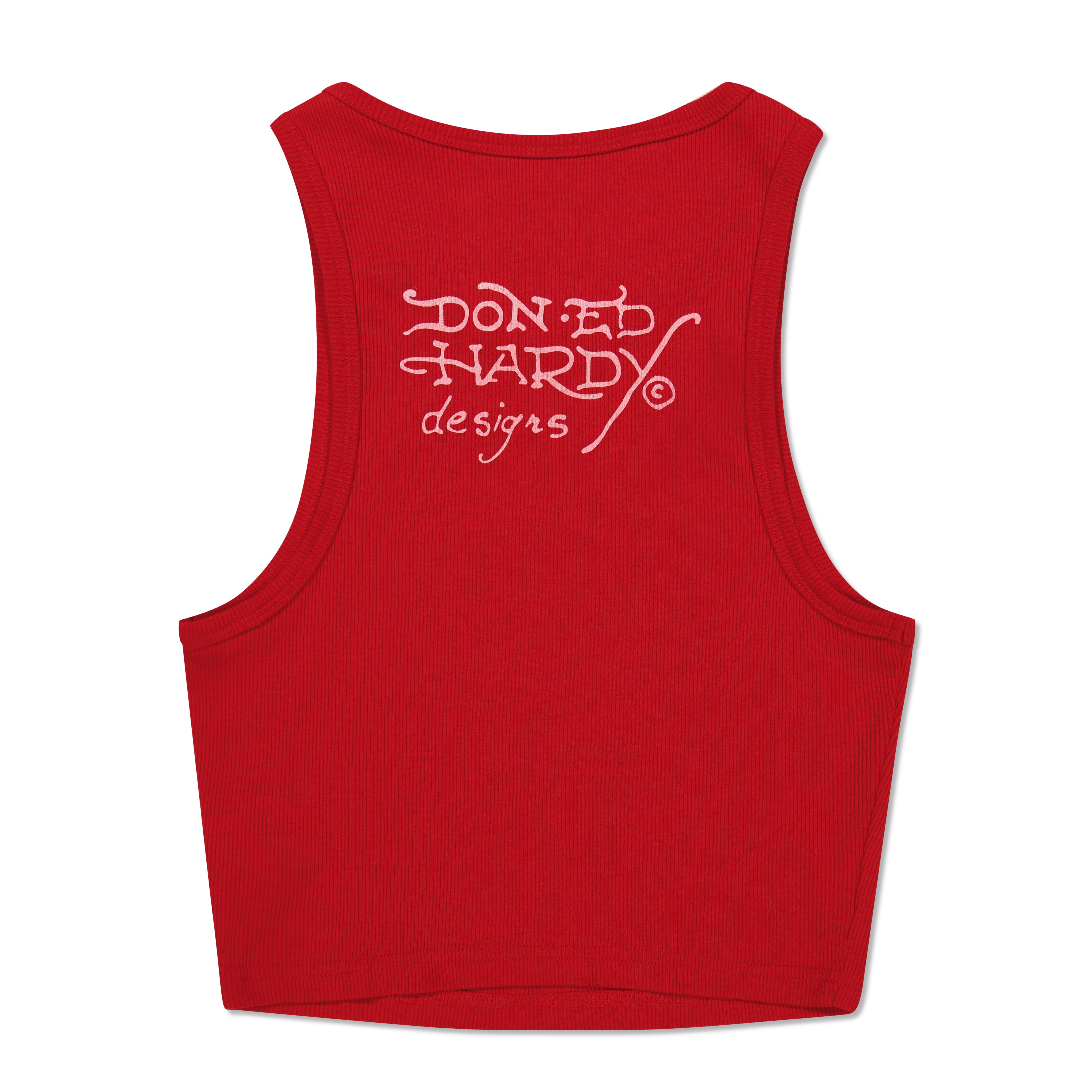 Rhinestone Tiger Rib Knit Tank - edhardyoriginals