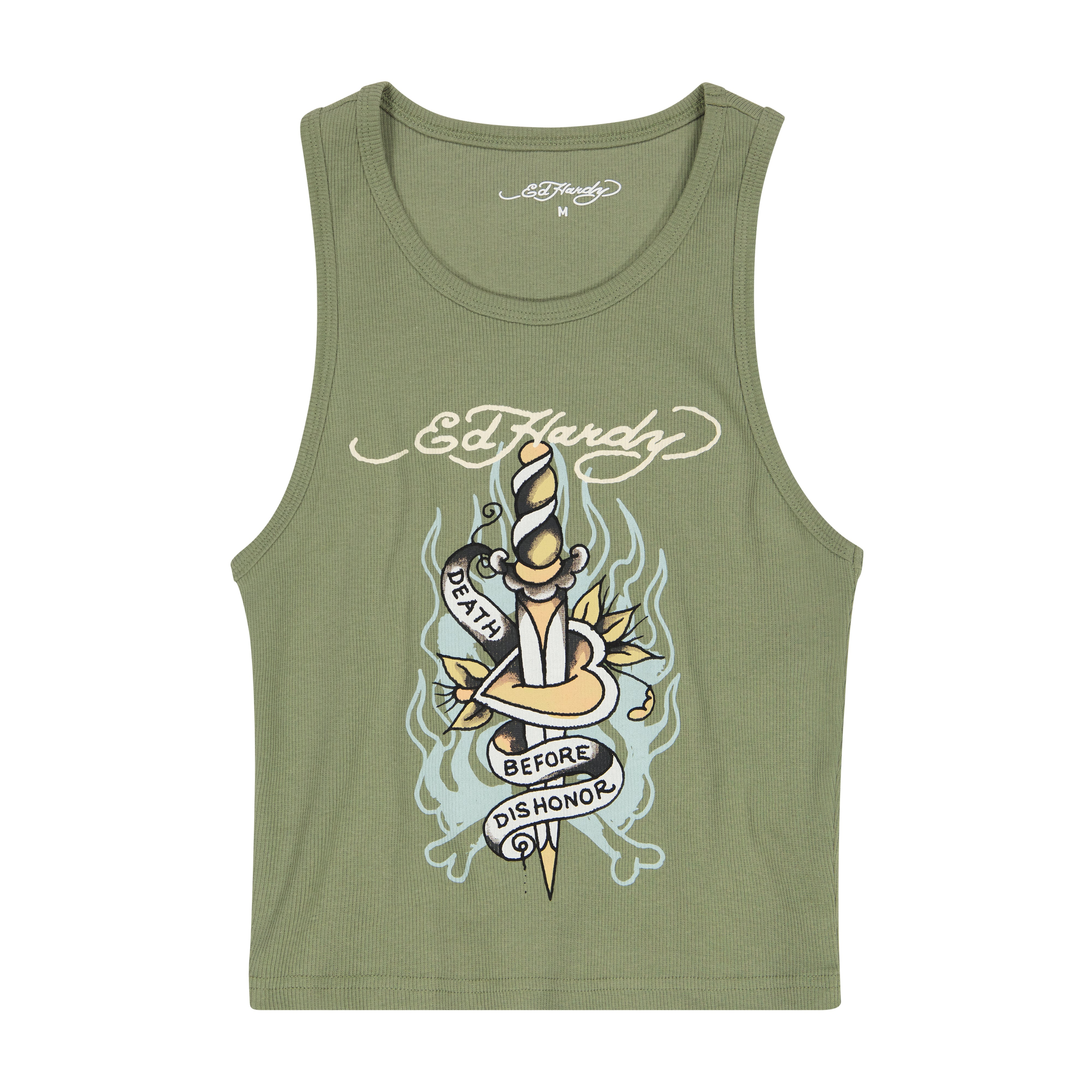 Death Before Dishonor Dagger Rib Tank Top