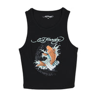 edhardyoriginals S / BLACK Cali Koi Rib Tank Top