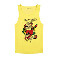 edhardyoriginals XS / LEMON Heart Sword Rhinestone Tank Top