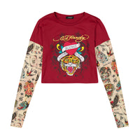 edhardyoriginals S / Wine Love Tiger Hang Down Baby Tee