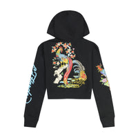 edhardyoriginals XS / BLACK Phoenix Cropped Hoodie - Black
