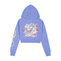 edhardyoriginals XS / PALE BLUE Tiger Lotus Zip Front Hoodie