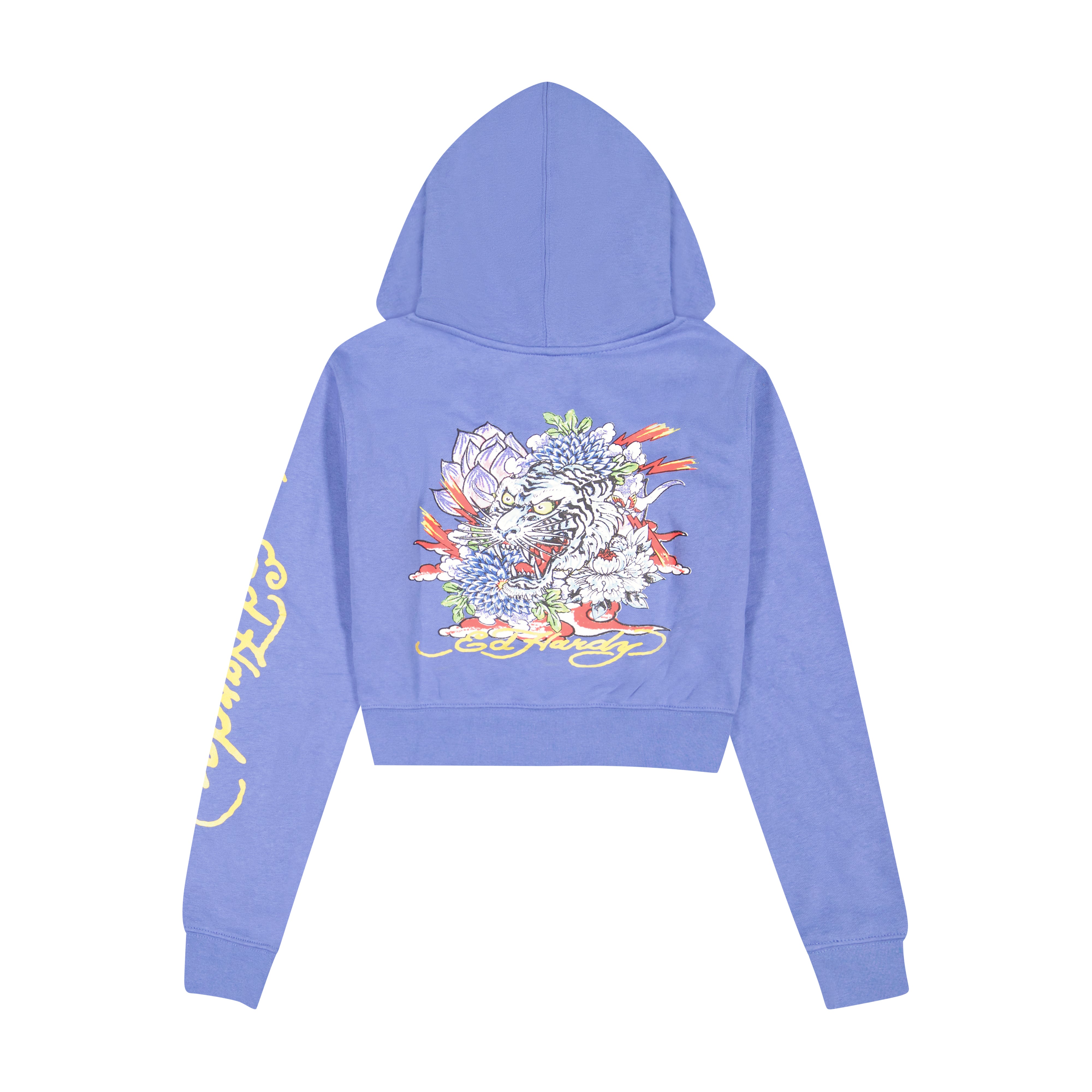 Tiger Lotus Zip Front Hoodie