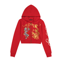 edhardyoriginals S / CHERRY Dragon Zip Front Hoodie