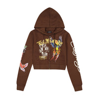 edhardyoriginals S / COCOA Phoenix Zip Front Hoodie