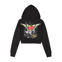 edhardyoriginals S / BLACK Sacred Heart Zip Front Hoodie