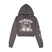 edhardyoriginals S / CHARCOAL Panther Zip Front Hoodie