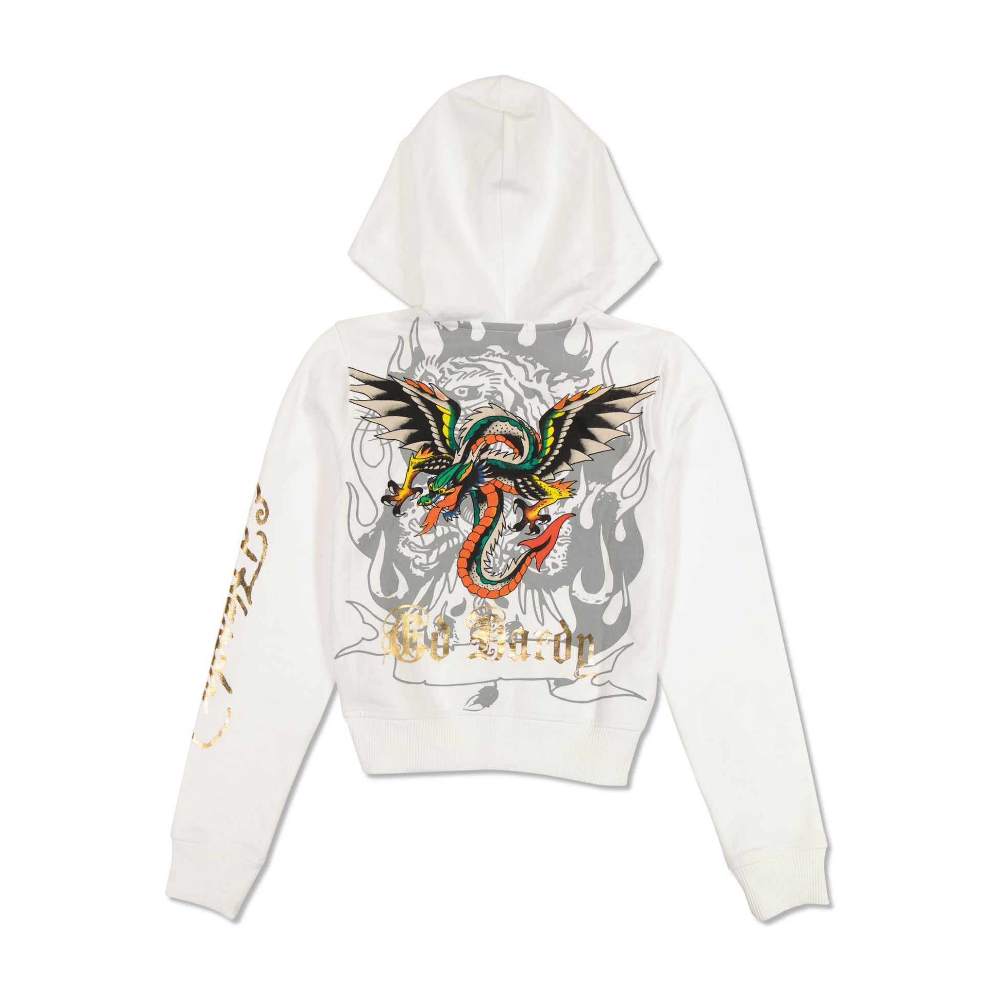 Tiger Dagger Zip Fleece Hoodie - edhardyoriginals