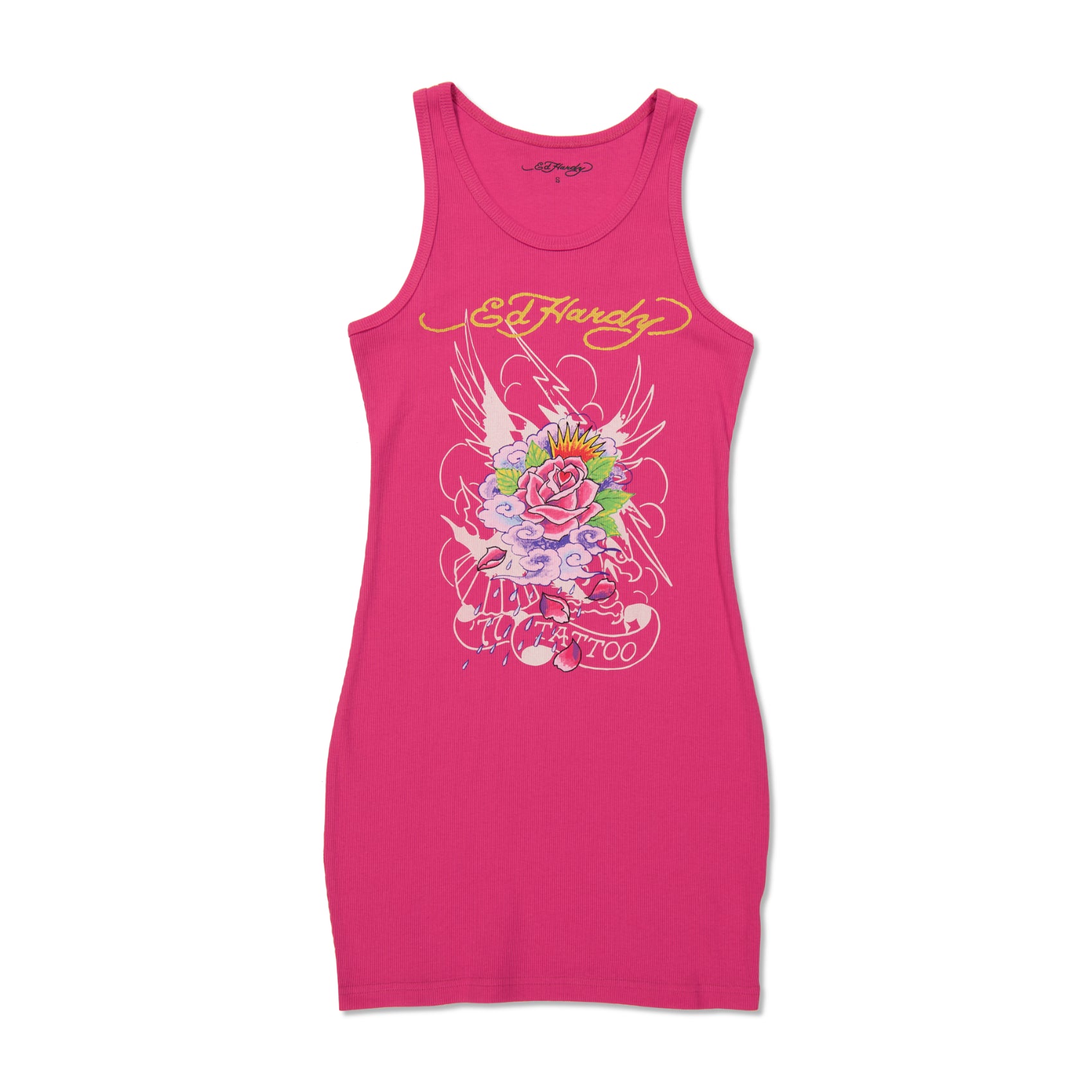 Eagle Rose Rib Tank Dress - edhardyoriginals