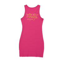 edhardyoriginals XS / Hot Pink Eagle Rose Rib Tank Dress