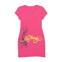 edhardyoriginals XS / Hot Pink Koi Fish Baby Tee Dress