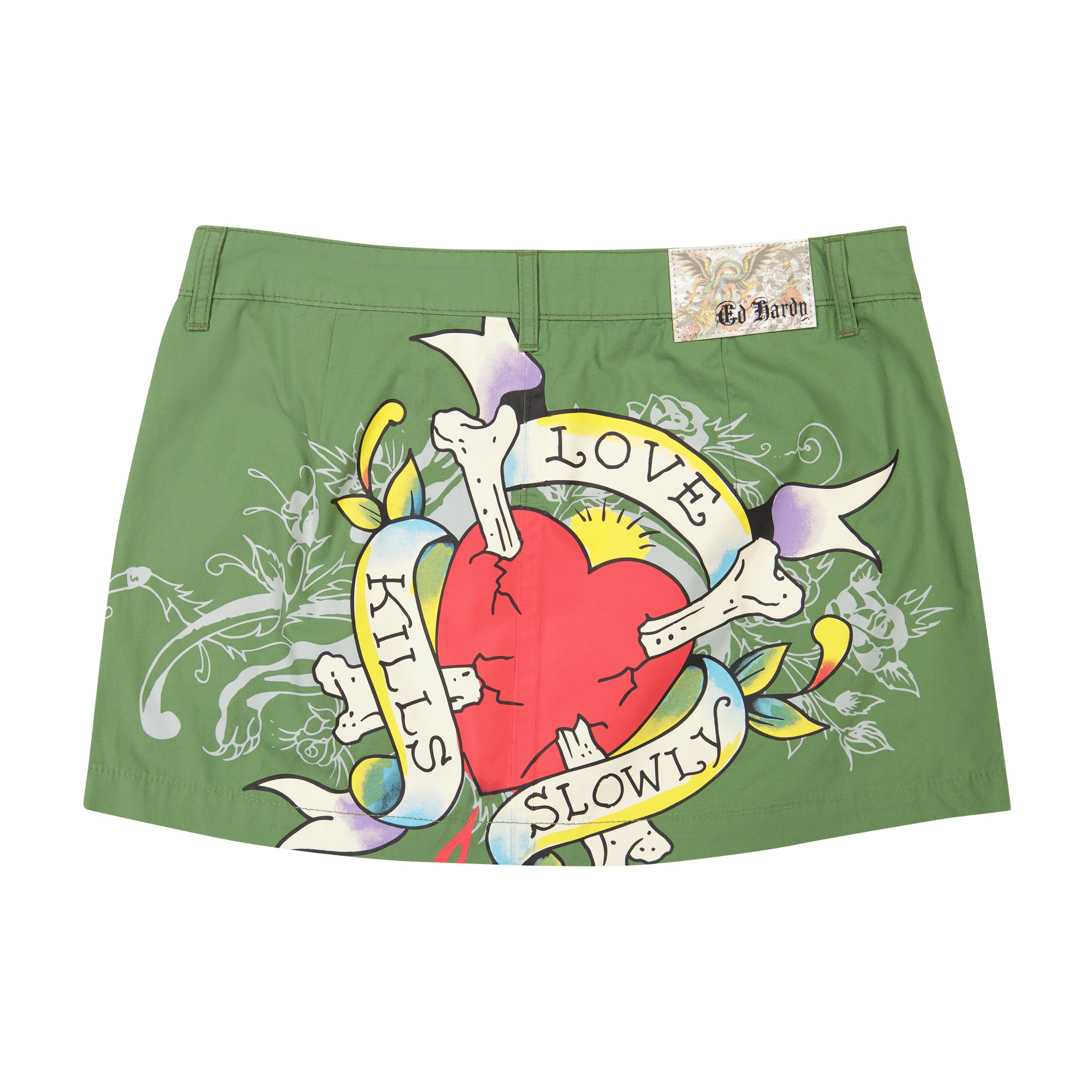 edhardyoriginals S / OLIVE LKS Heart Skirt